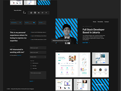 Kautsar - Personal Portofolio Landing Page branding design icon illustration typography ui ux