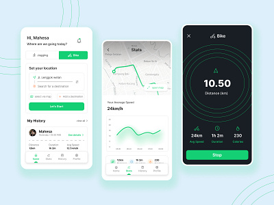 Trave - Sports Tracker Apps app design ui ux