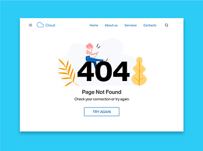 404 Page Design #Daily UI design icon typography ui web