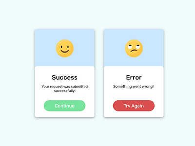 Success & Error #Daily UI 011