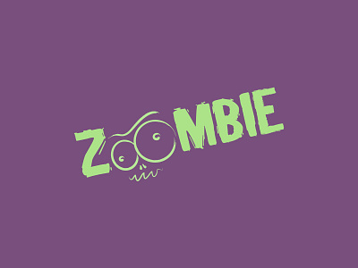 Zoombie logo cartoon design illustration logo vector