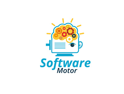 LOGO SOFTWARE MOTOR design icon design illustration logo logodesign logotype