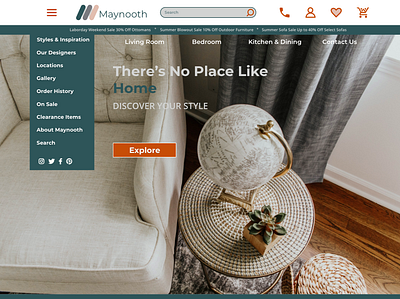 Ecommerce Maynooth Furniture Site Concept concept furniture website