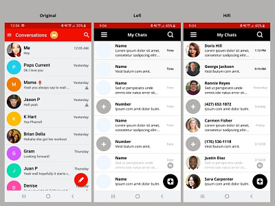 Text Messaging Mobile App Redesign
