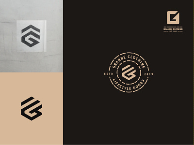grande clothing design logo logotype typogaphy vector
