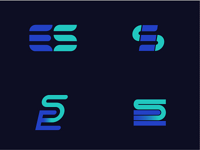 ES logo concept design icon logo vector