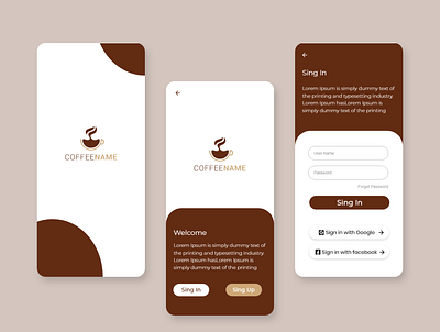 App Ui design-Coffee app add to cart android app ui design coming soon commerce decoration ecommerce filter ios login market app newsletter page product page products retail shop shop mobile app shop ui shopping