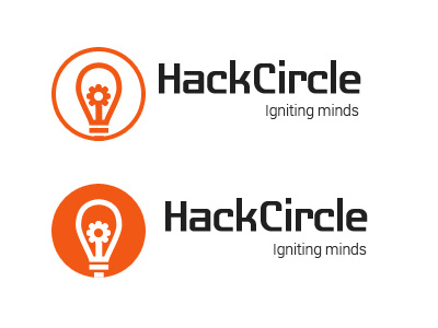 Hackcircle New Logo hackcircle ideas logo orange