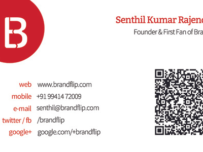 BrandFlip - Business Card (Front) brandflip business card domains marketplace red websites