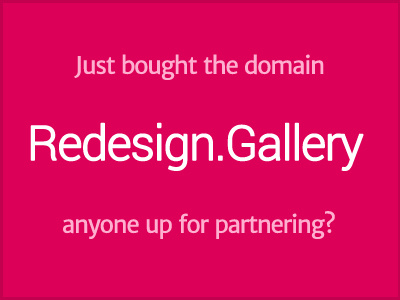 Redesign.Gallery coder designer gallery partnership project redesign