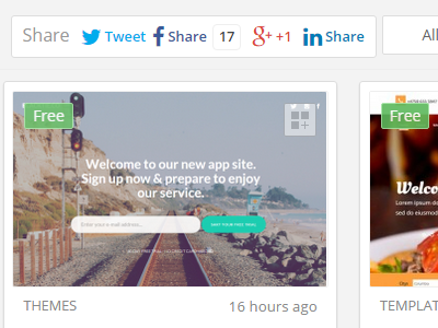 BootstrapWow - Social Share Buttons bootstrap responsive design twitter web design