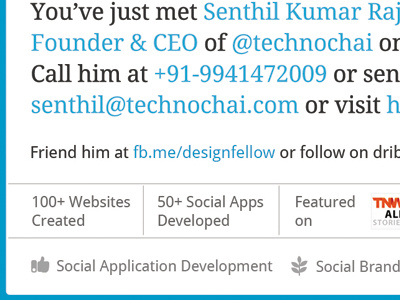 New Tweet Business Card blue business card social technochai tweet twitter