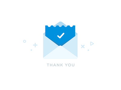 Success illustration confirm confirmation envelop geometric illustration mail subscription success thank you