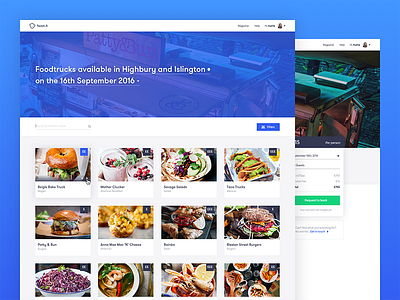 Feast It Product Design blog blu design food foodtruck profile search vendor