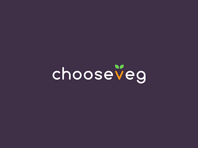 Chooseveg - Logo experiment carrots healthy logo typo veg