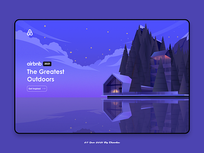 Outdoors for night design illustration ui