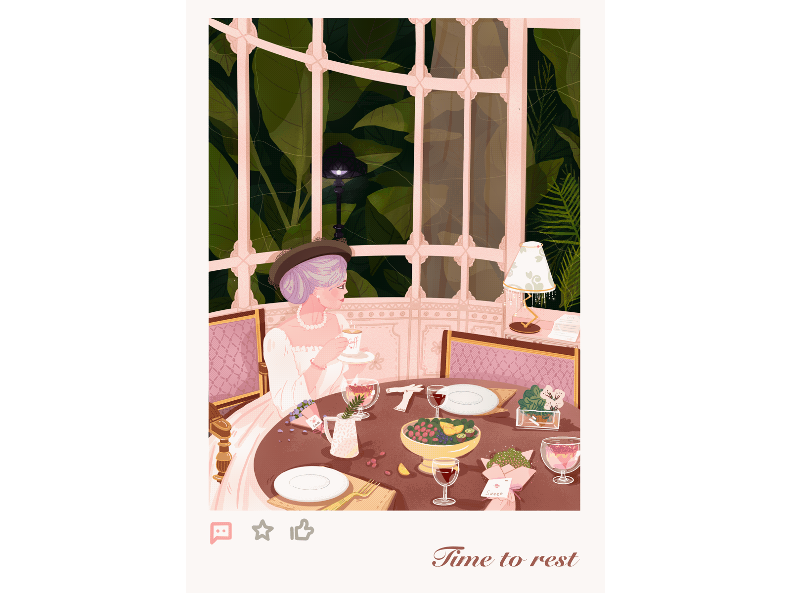 Tea time gif illustration