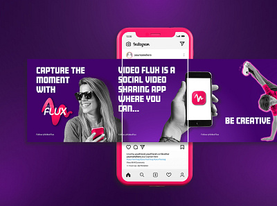 Video Flux - Instagram Carousel Marketing Campaign adobe photoshop brand design brand development branding graphic design instagram social media design