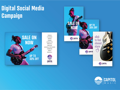 Social Media Campaign for Music Store digital marketing facebook instagram social media social media design social media marketing