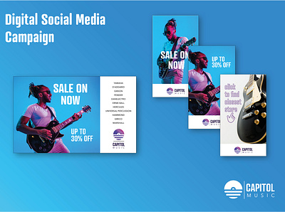 Social Media Campaign for Music Store digital marketing facebook instagram social media social media design social media marketing