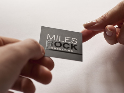 Miles Rock black business card carte miles noir rock selective varnish vernis visite