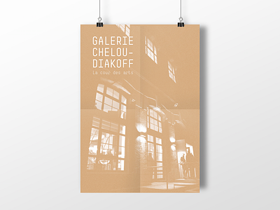 Galerie Cheloudiakoff a2 affiche cheloudiakoff design font galerie gold pantone poster print silver typo