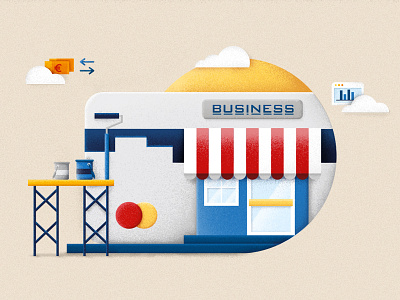 Enjoy Business Credit Card bank business credit card custom icon paint shop store vector
