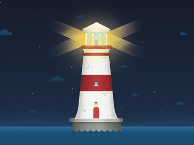 Lighthouse icon illustrator lantern light lighthouse night sea