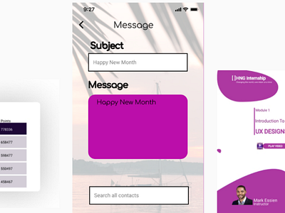 New month messaging App design