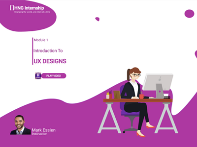 Landing page of intro video to Ux Designs high fidelity uiux design