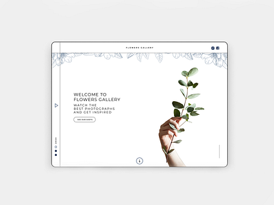Flowers Gallery design elegant figma flowers header home minimal portfolio simple ui ux web website