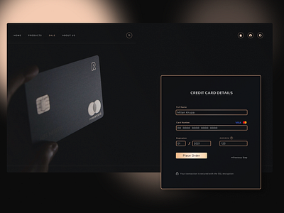 Payment screen classy dark dark theme dark ui design elegant luxury minimal ui ux web website