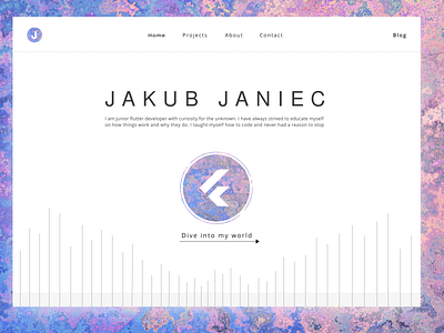 Jakub Janiec portfolio - home page clean design elegant modern portfolio soft ui ux web website white