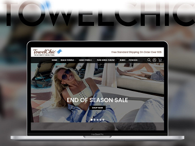 TowelChic Website Homepage Design