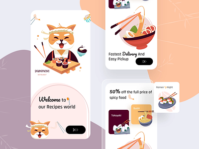 Sushi App 🍣 affordable office services branding design ui ux web