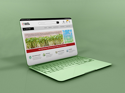 Goodie grocer Website landing page website design website designing services