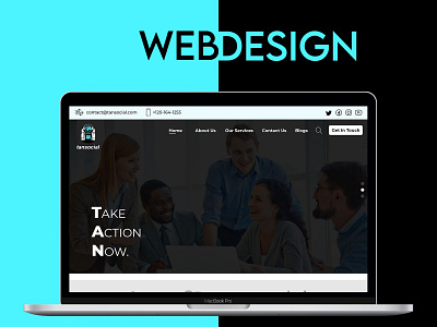 Tan Social Website Mockup Design web design web designing company