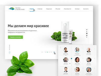 Cosmetics manufacturer corporate branding cosmetics webdesign website