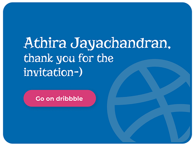 Athira Jayachandran, thank you for the invitation-) invitation invite thankyou