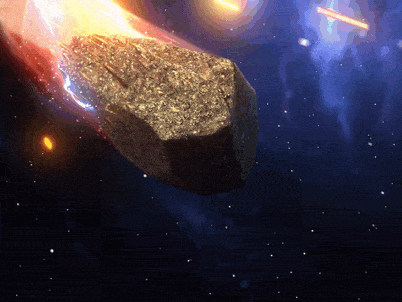 The Meteor is coming...🔥🔥☄️☄️ 3d animation dimension gif meteor motion motiongraphics octanerender particle turbulencefd xparticles