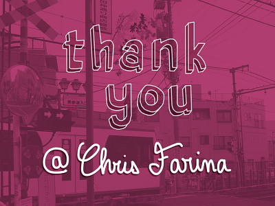 Thanks for the Dribbble invite! chrisfarina dribbbleinvite firstpost thankyou