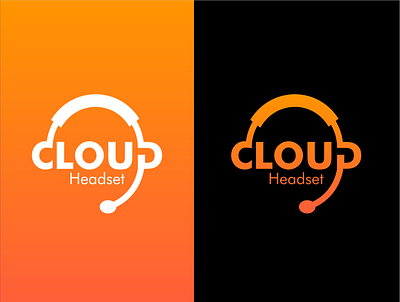 cloud headset brandingidentity cloud headset lineart logoinspiration logomark logoplace modernlogo negativespace