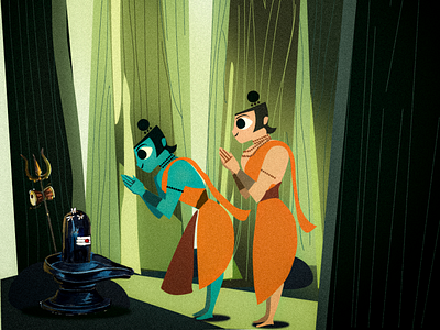 Legend of Prince Ram adobe animation art artist artistforlife characterart characters design digital art digitalart digitalartist illustration illustrator light art ramayan visonboard