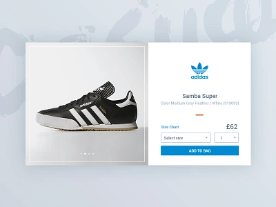 Shop Card Interface adidas card ecommerce product samba shop