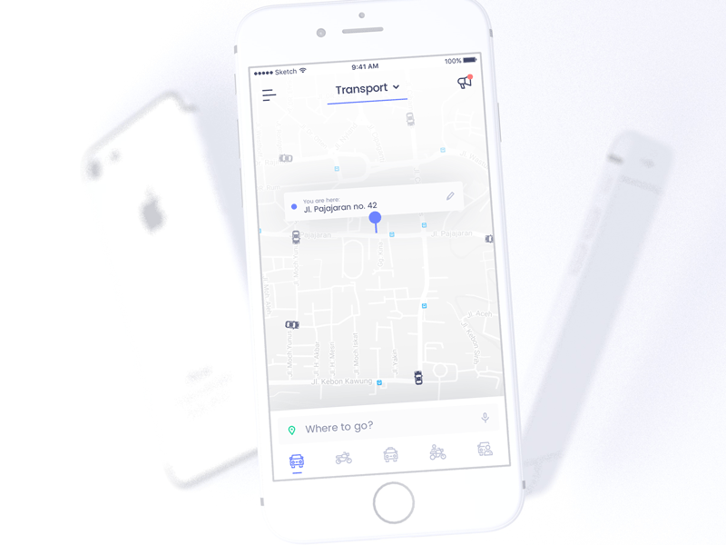 Online Transport UI careem clean gojek grab interaction lyft map transport uber ui design