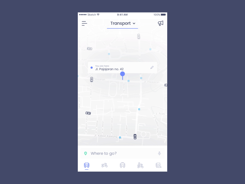 Online Transport UI [microinteractions] bounce careem clean gojek grab interaction lyft map transport uber ui design
