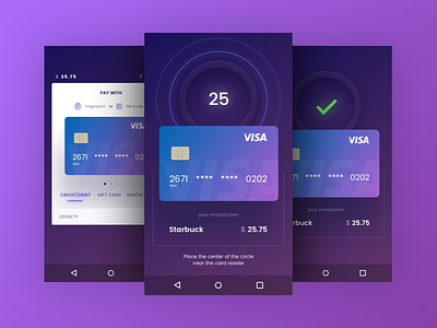 Quickpay Widget android bank credit card gradient material pay payment widget
