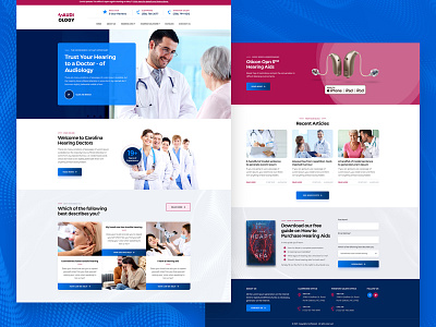 Audiology Theme audiology design doctor ent medical minimal specialist ui