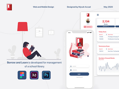 Borrow and Learn - UI Design adobe adobe aftereffects adobe photoshop adobe xd animation app design figma library mobile mobile app design mobile ui ui ux web web application web design website