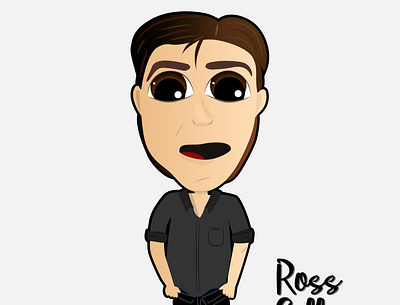 ROSS GELLER caricatura design illustration illustrator